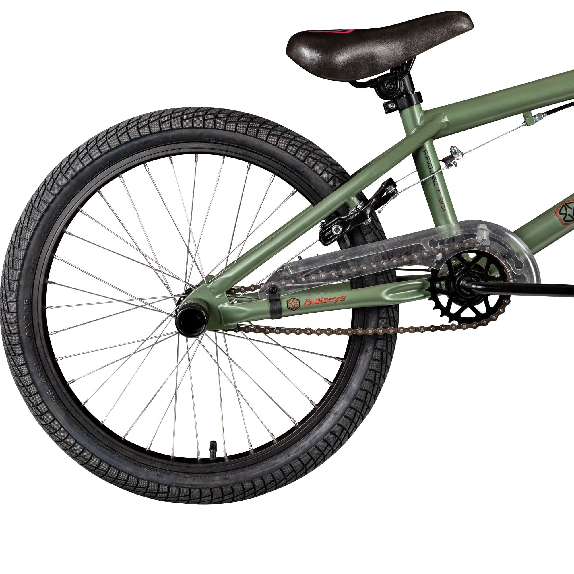 Bullseye Project 301 BMX für Mädchen Jungen 145 cm mit 2 Pegs und 360° Rotor, Einsteiger Fahrrad 20 Zoll Kinder Jugendliche Unisex mit Bremsen und Kettenschutz