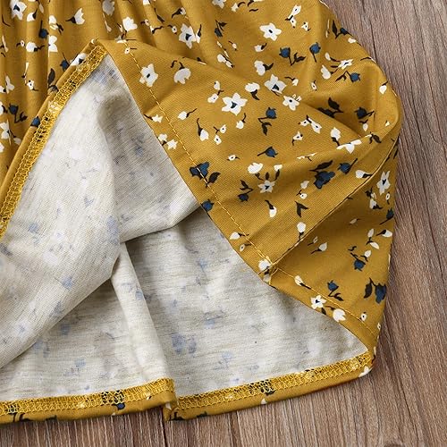 Miniatura 7 de VISGOGO Conjunto de ropa a juego para niñas y bebés, niñas y hermanas, con estampado floral y diadema