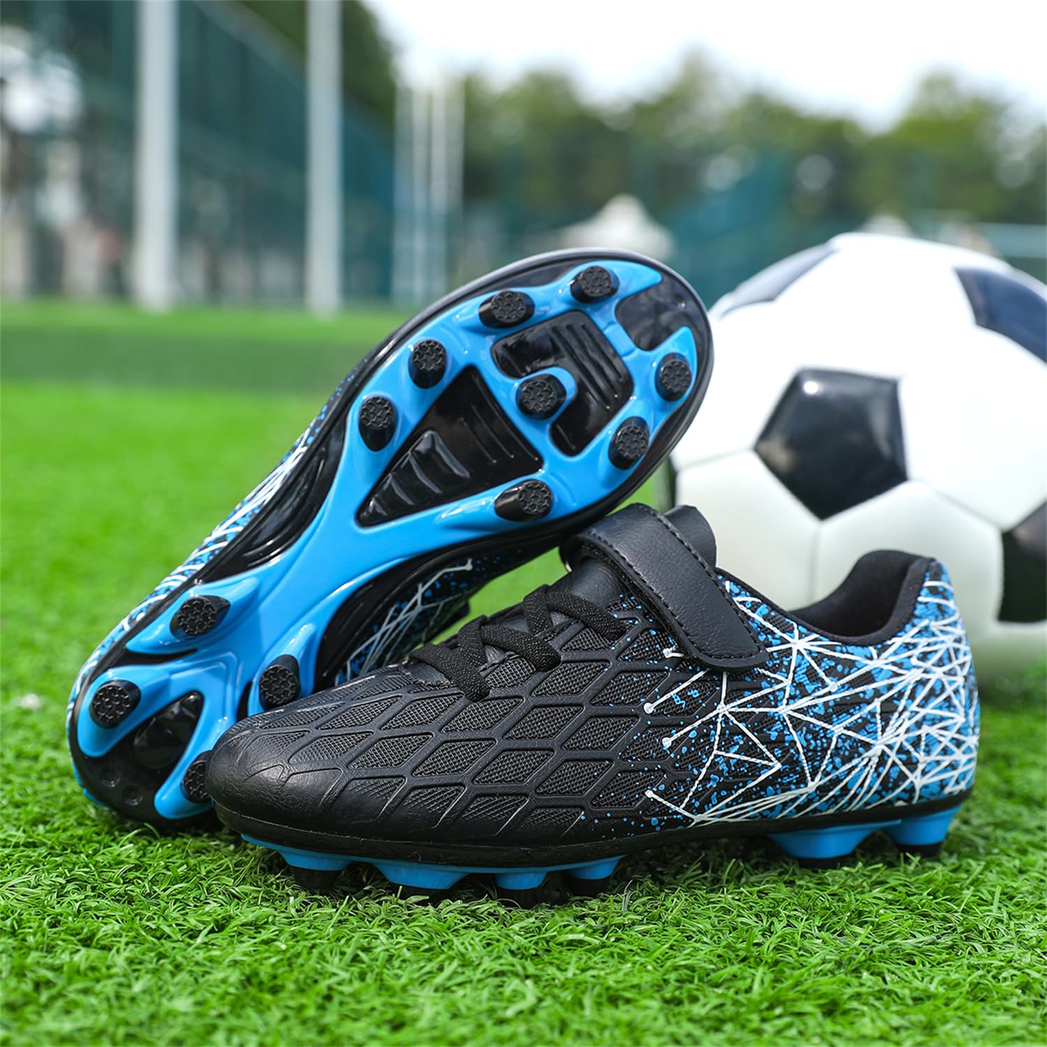 Football Boots Boys Grils FG/AG Soccer Cleats Shoes Trainers Football Shoes Training Running Shoes Teenager Sneakers - 5