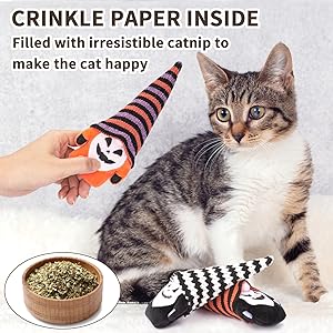 Retro Shaw Christmas Cat Toys Gnome, Xmas Safe Teeth Cleaning Catnip Toys for Indoor Cats Kitten, Interactive Cat Chew Kitty Kicker Toy for All Pet Breeds, 3 Pack
