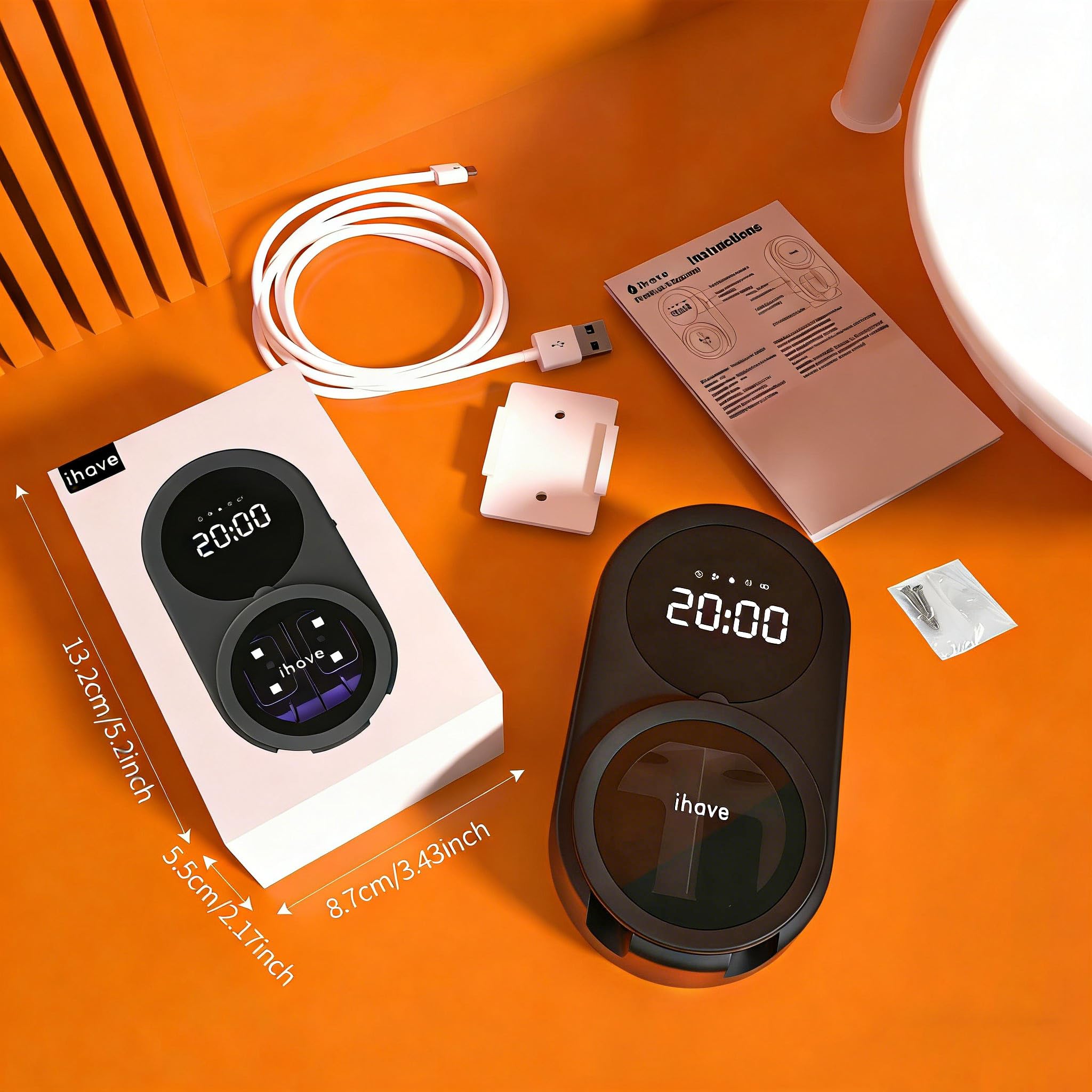 iHave Desinfectante para cepillos de dientes con detección automática (Blcak)