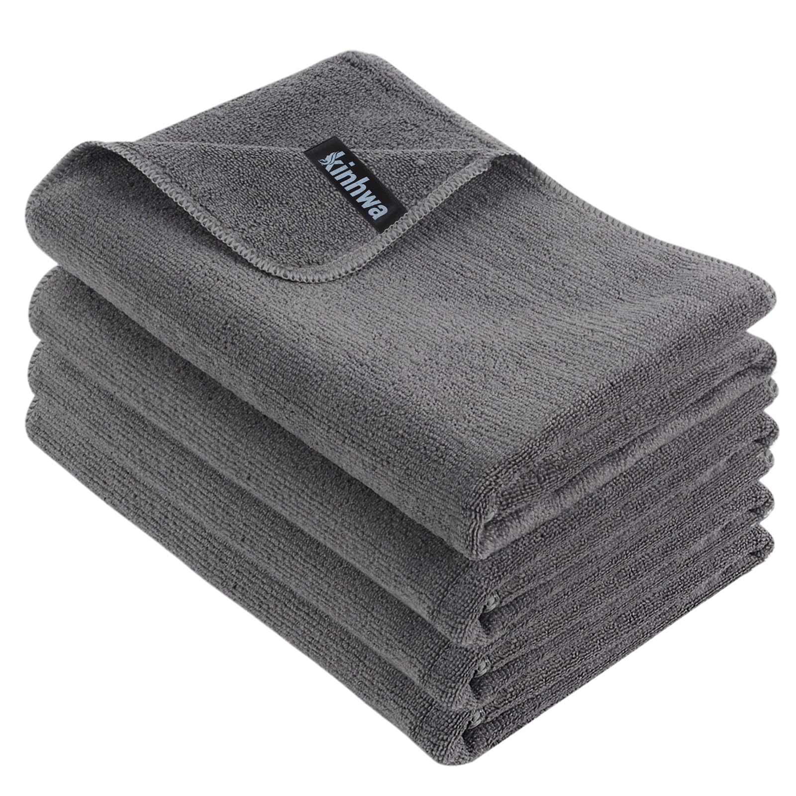 KinHwa 4er Set Geschirrtücher Mikrofaser in 45x65cm Hochsaug