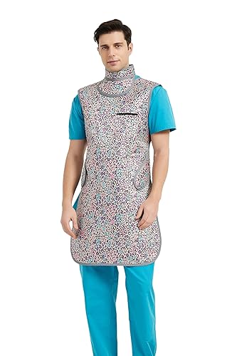 Miniatura 3 de SHINRAY Delantal de plomo de 0.5 mmpb para rayos X con cuello de escudo tiroideo, escudo de radiación, chaleco de rayos X de plomo,