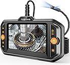 Teslong Dual Lens Endoscope with Light, Mechanic Borescope Inspection Camera, Fiber Optic Scope, Flexible Snake Probe for Automotive, HVAC, Wall & Home Inspections (16.5FT)