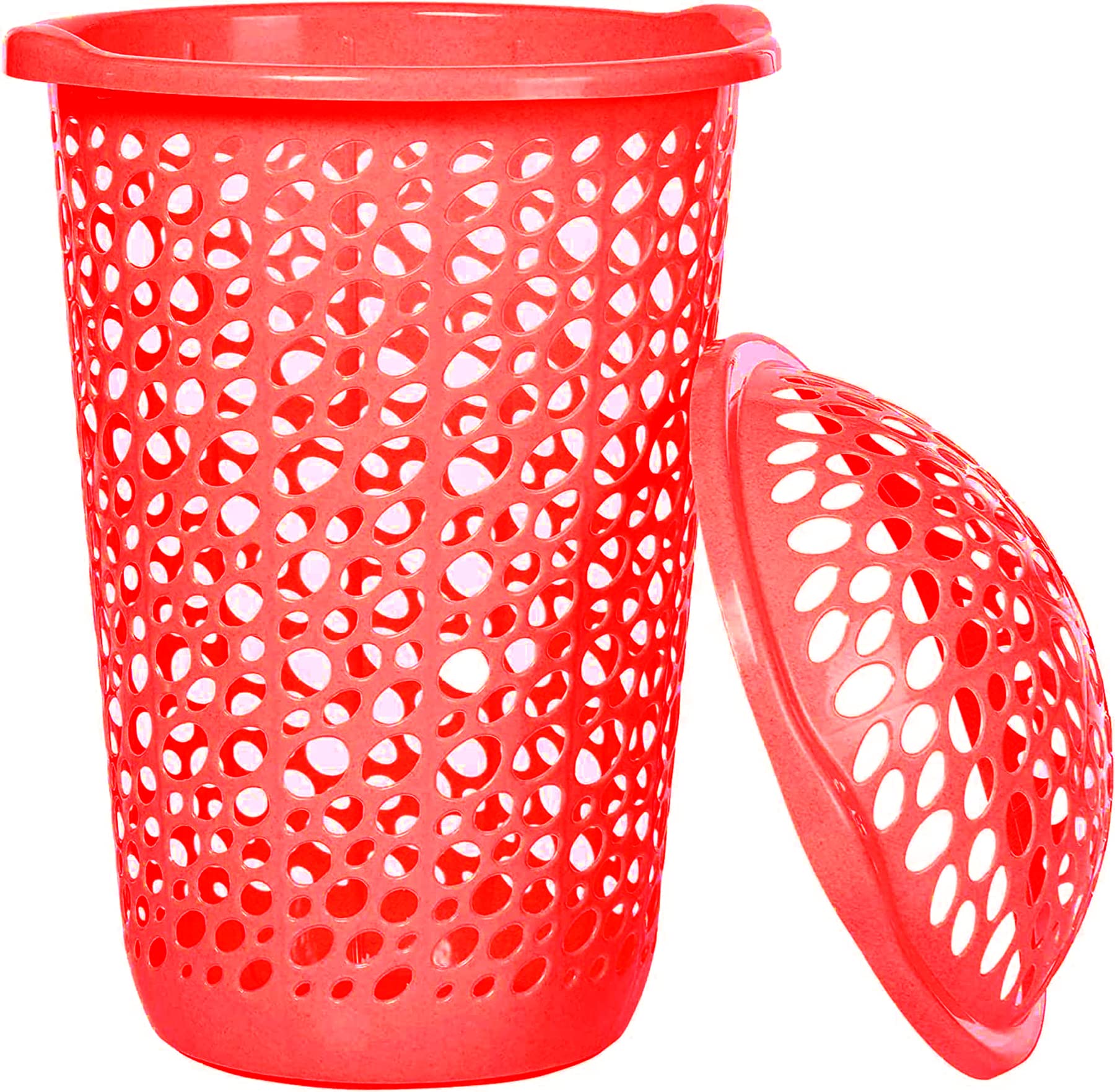 Nakoda Excel Laundry Basket Large 59L, Colors may vary (Red)