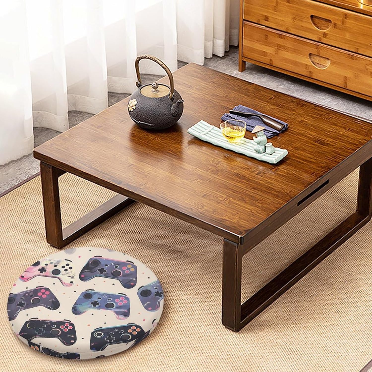 Gaming Controller Pattern Chair Cushions Floor Pillow Chair Pad