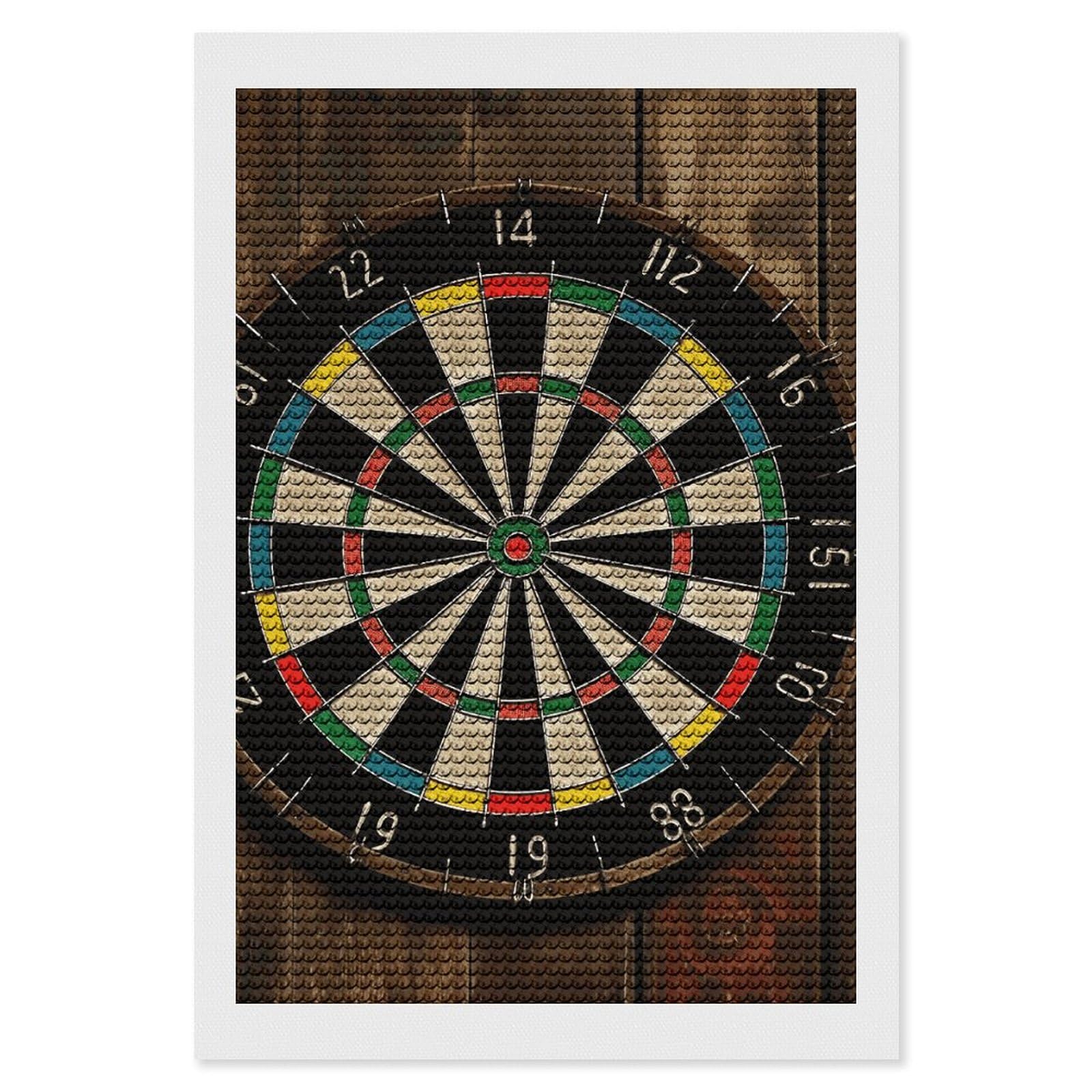 STVNKML 5D Diamond Painting Kit for Adults 8"x12" Full Drill DIY Dart Board Diamond Art Painting with Premium Tools (Pen, Tray, Wax) HD Canvas, Creative Decor Craft Gift