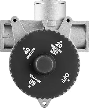 3 Hour Automatic Gas Shut-Off Timer - 100,000 BTU Propane & Natural Gas Valve, Outdoor BBQ Grill, Fire Pit, Pizza Oven Shut-Off Safety Timer