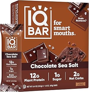 IQ Bar, Chocolate Sea Salt, 4 count