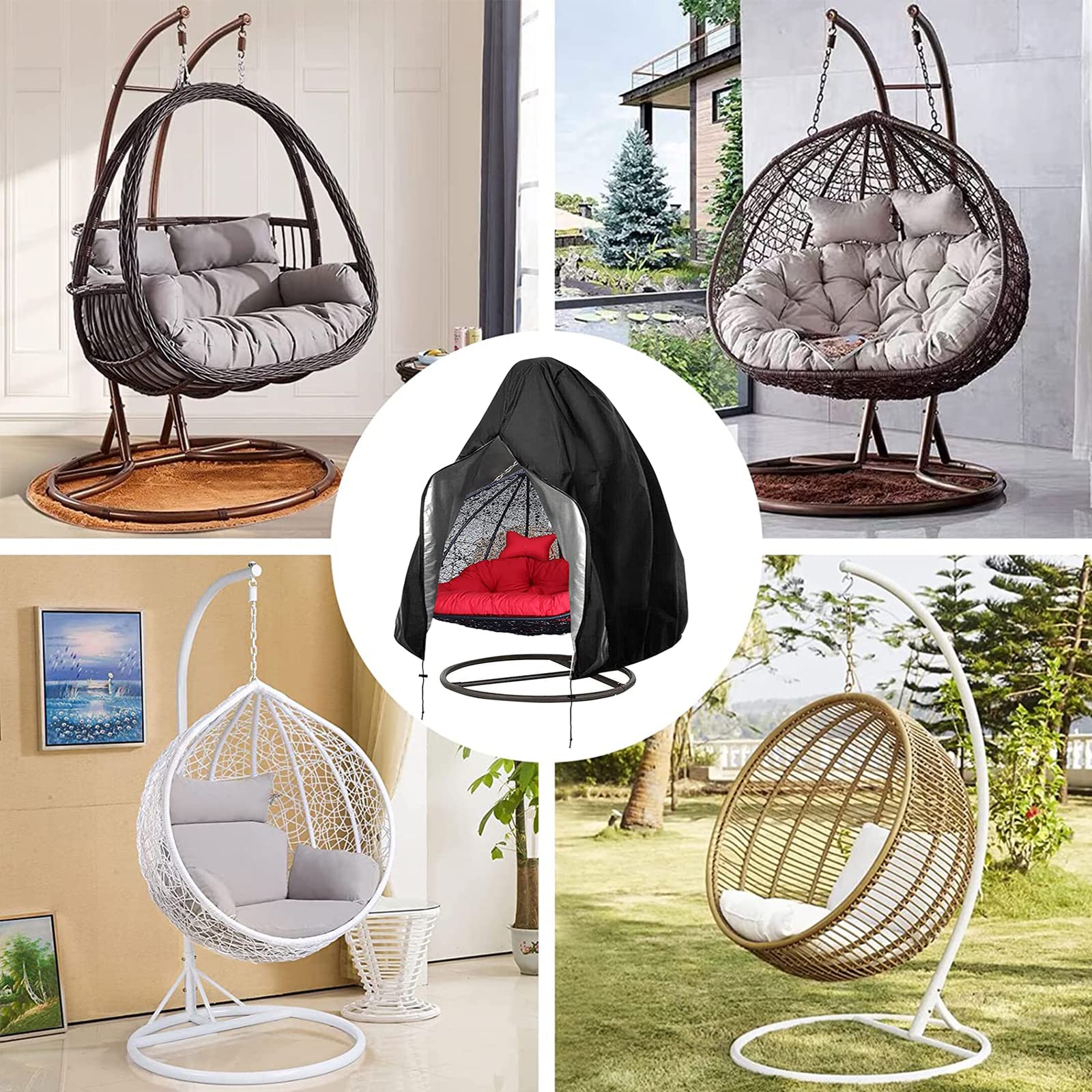 Copertura Per Poltrona Sospesa 200x230cm - Impermeabile, UV Resistente, Oxford 420D - Foto 4