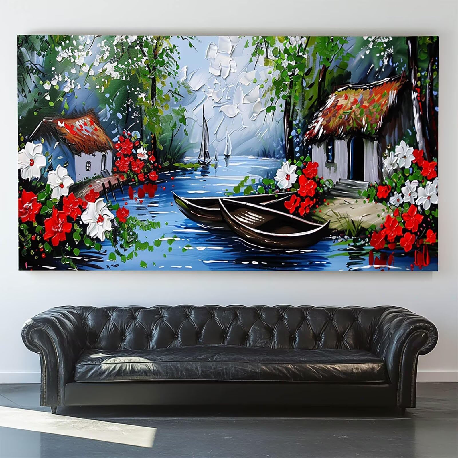 Pintar por Numeros Adultos Flor, Pintar por Numeros Niños Kit Manualidades Adultos Paisaje Cuadros para Pintar por Numeros Pintura Acrílico, Cuadros Decorativos Regalos Para Mujer 80X160cm 7w-K-V