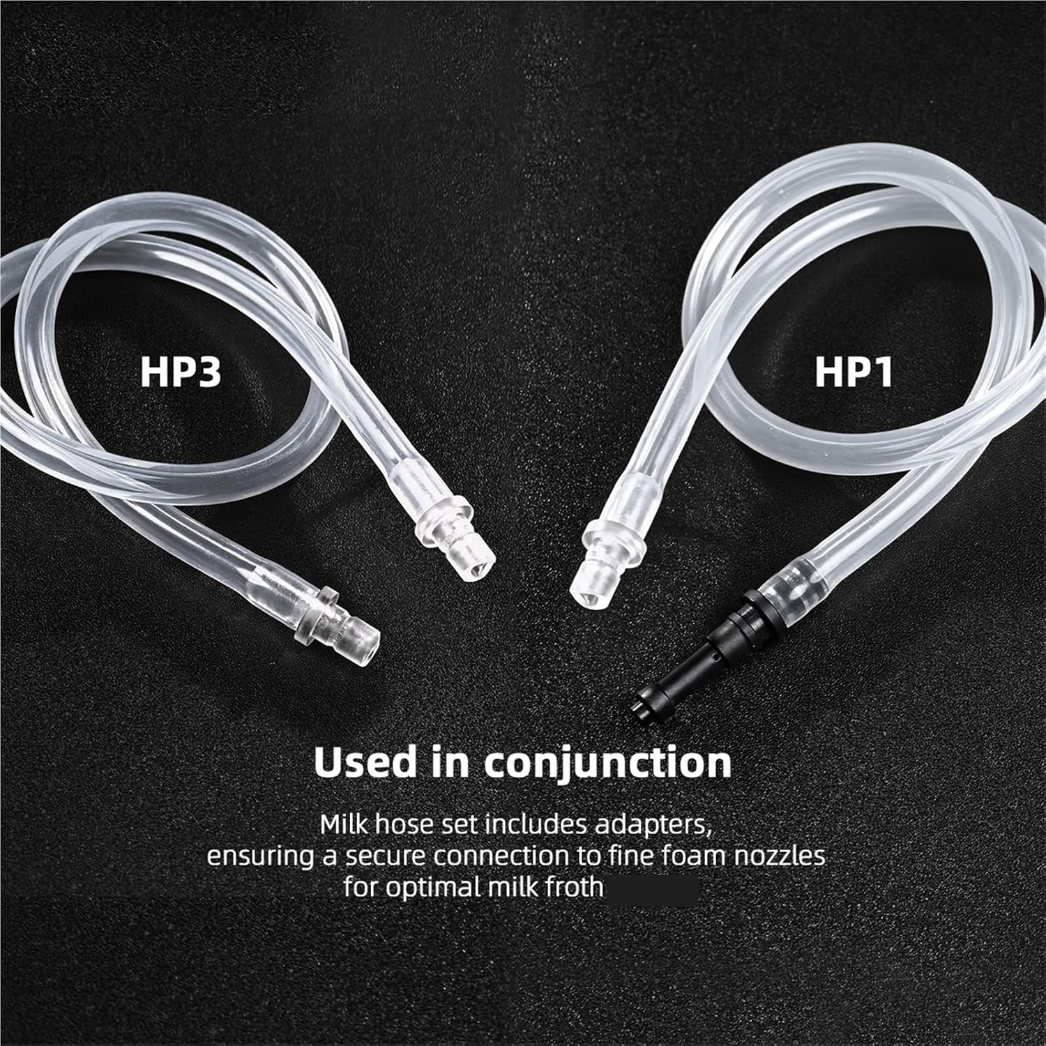 Milk Tube Hose Set With Frother Connectors Hose Brush，Compatible For Jura，Fully Automatic Coffee Machine Accessory(HP1 Adapters 6pcs)