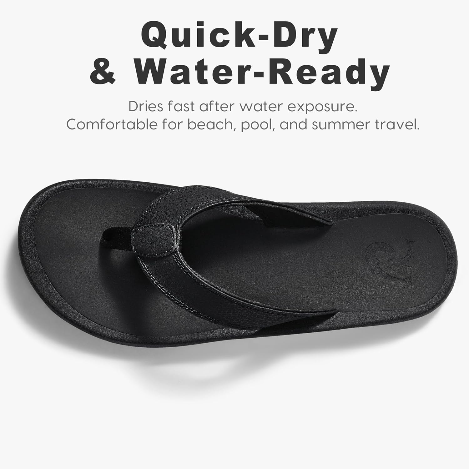 Men’s Arch Support Flip Flops with Cushioned Heel Cup, Quick-Dry TPE Footbed & Neoprene Padded Upper, Non-Slip TPR Sandals for Walking, Beach & Travel — Comfort Slides for Men, Chanclas Para Hombres, Chancletas de Hombre - Image 6