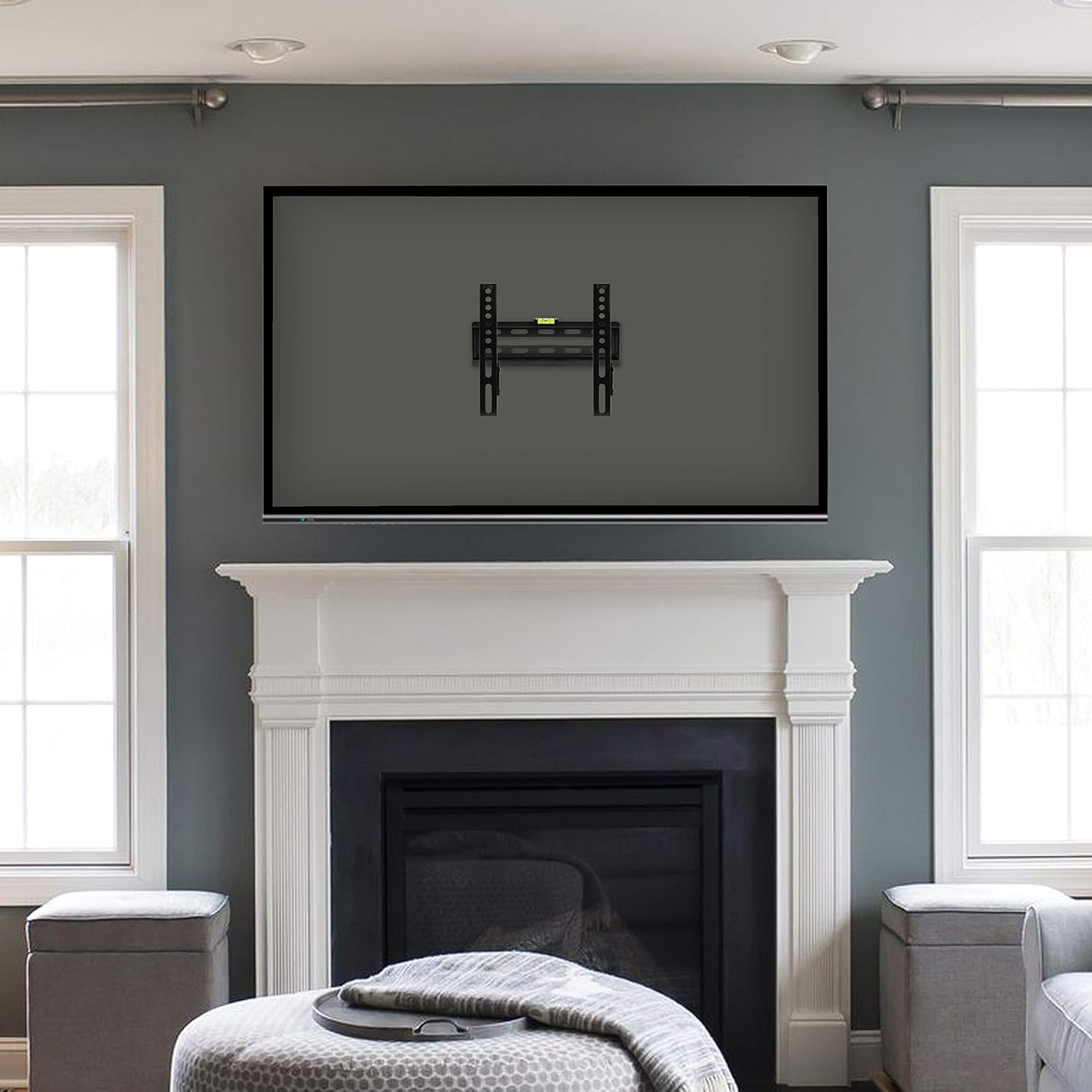 Flash Furniture FLASH MOUNT Fixed TV Wall Mount with Built-In Level - Max VESA Size 200 x 200mm - Fits most TV's 17"- 42" (Weight Capacity 66LB) 17" - 42" image 2 of 14 B08TPTTG98