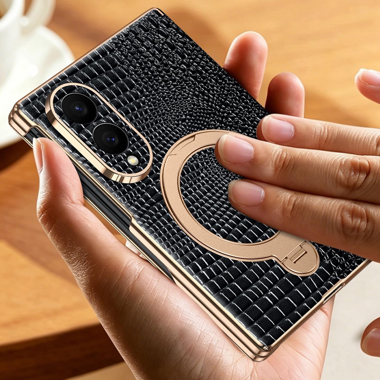 Custodia Per Samsung Galaxy Z Fold 8, Pelle Vera Case Resistente