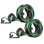 SF XL Casting Rod Socks Braided Mesh Fishing Rod Sleeve Cover Protector Pole Gloves Green-Black-2PCS Fit Casting Rod up to 7-1/4FT - 8FT