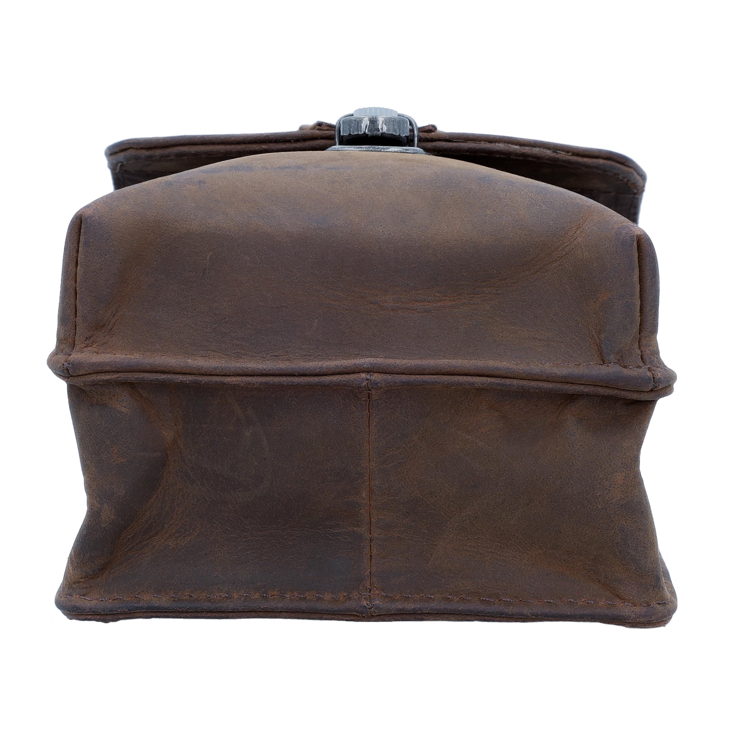 Gusti Marsupio in pelle Nelly – Custodia in pelle flessibile da appendere o trasportare sulla cintura, piccola borsa in pelle con fibbia per cintura, noce, Kompakt
