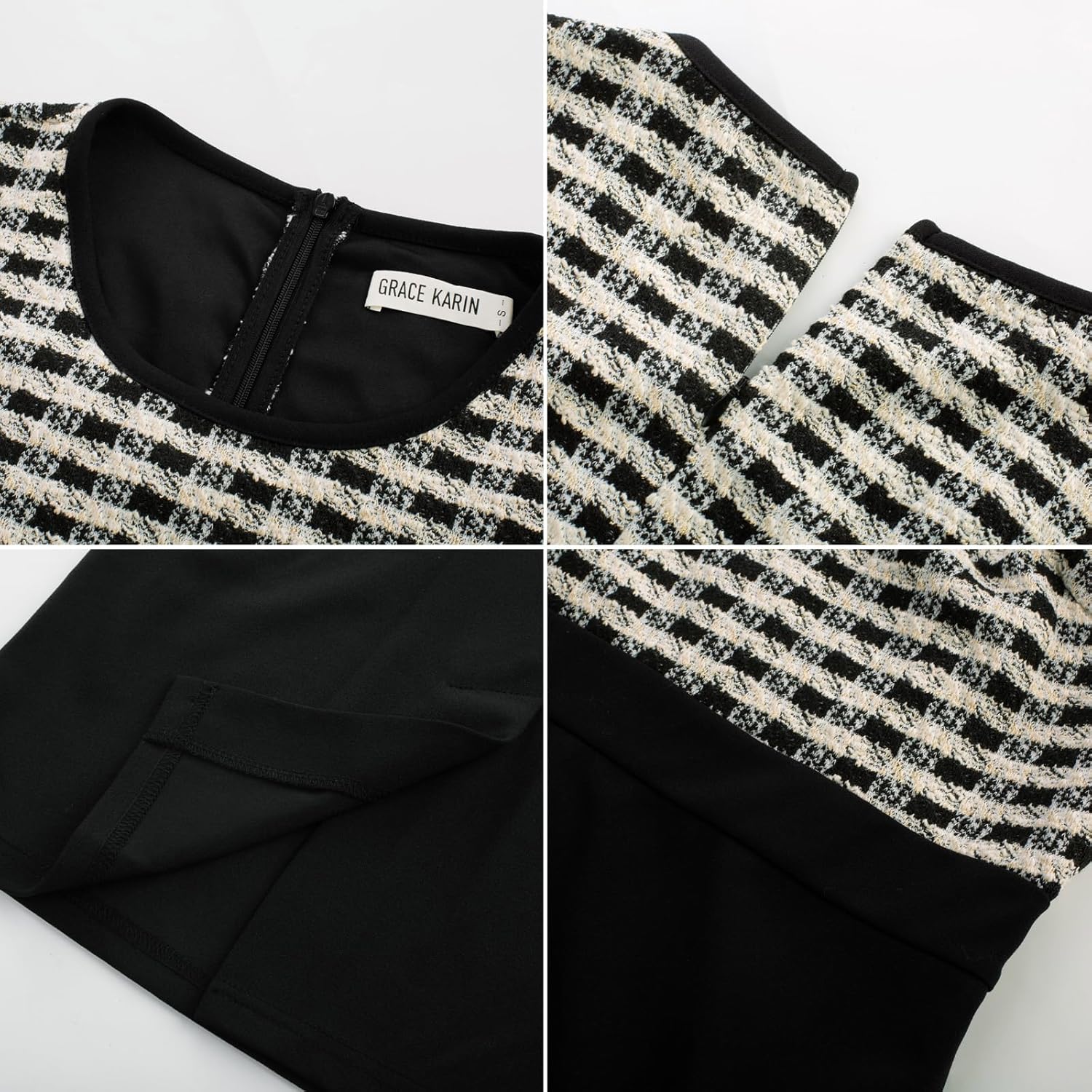 GRACE KARIN Women Wear to Work Dress Crew Neck Sleeveless Bodycon Business Pencil Dresses - Image 5