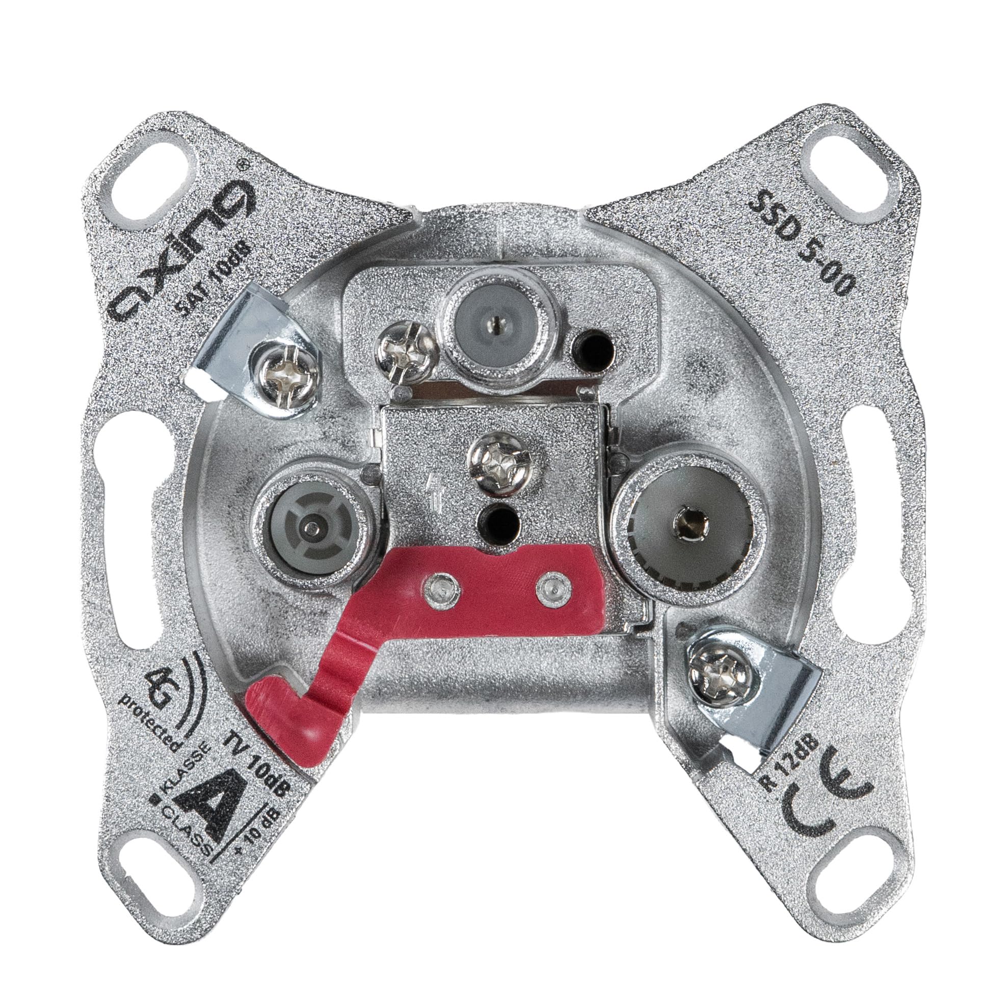 Axing SSD 5-00 Universal socket wall outlet for Sat-systems with 3 ports (Sat, TV, radio)