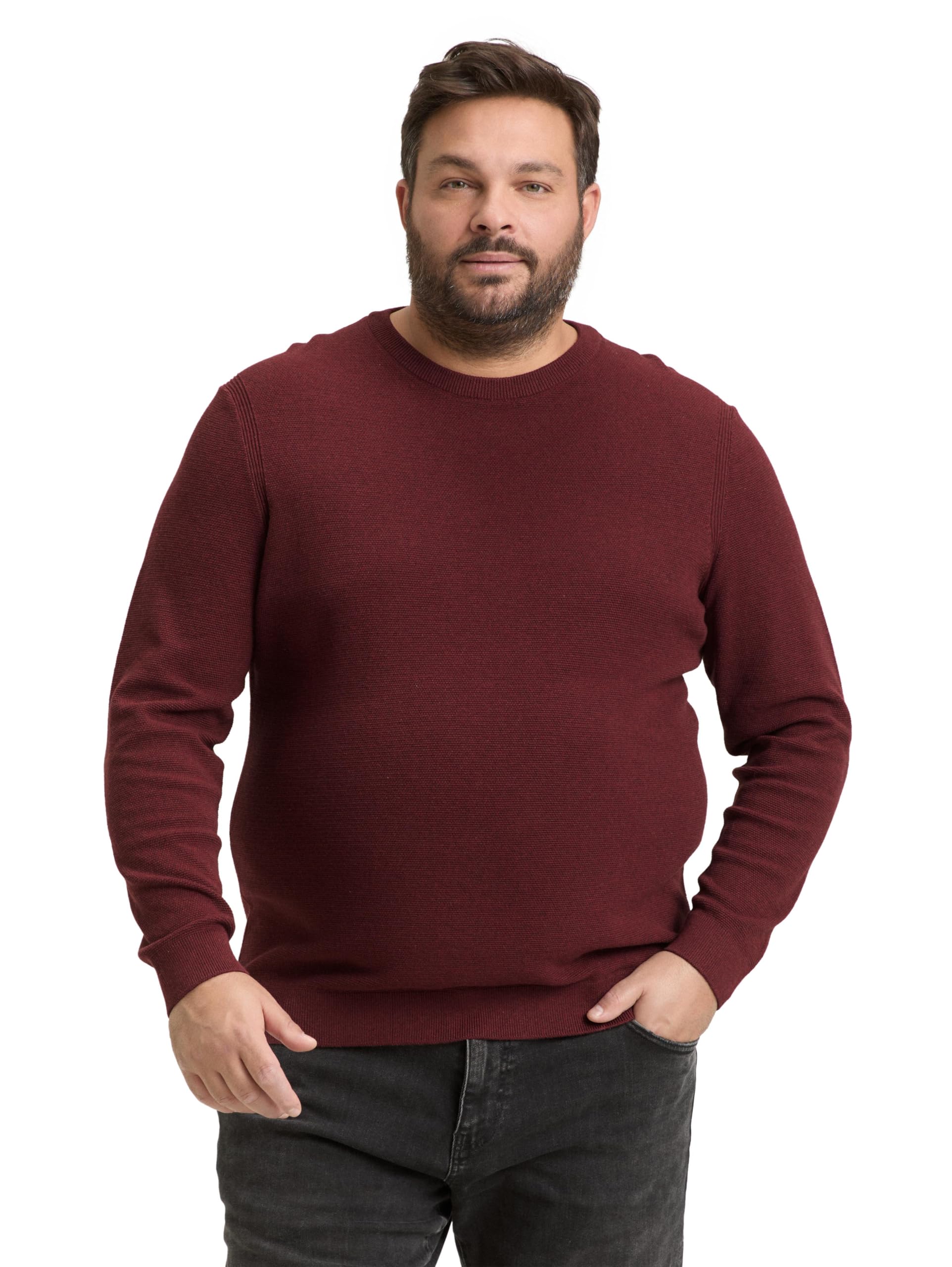 TOM TAILOR Herren Plus Size-Strickpullover aus Baumwolle