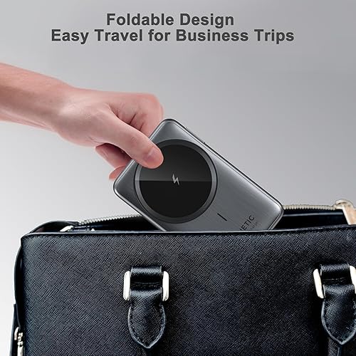 Miniatura 7 de Estación de carga inalámbrica 3 en 1 para dispositivos Apple, portátil, plegable, magnético, cargador rápido, cargador inalámbrico MagSafe para