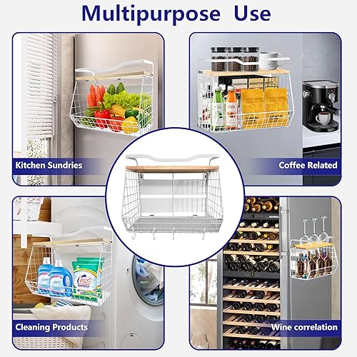 Miniatura 2 de Estante magnético fuerte mejorado para refrigerador, cebolla y papa, estante de especias, almacenamiento y organizador de frutas y verduras,