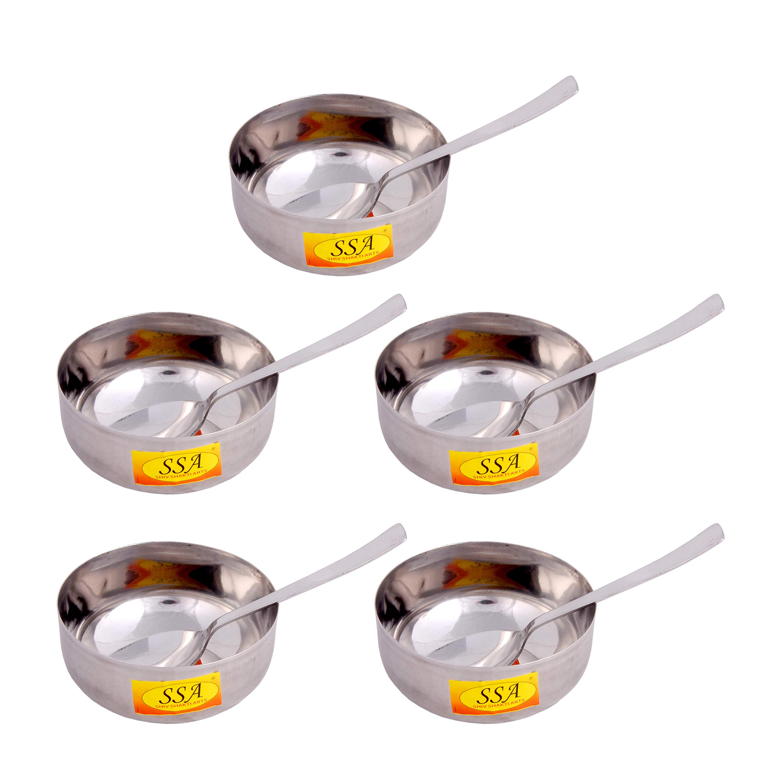 Stainless Steel Handi Bowl Set with Spoon - SHIV SHAKTI ARTS -9