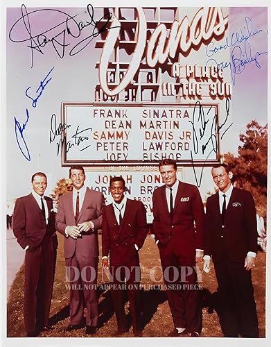 The Rat Pack Photograph 11 X 14 - Magnífico retrato de grupo de 1960 - Las Vegas - The Sands Hotel - Ocean's 11 - Frank Sinatra - Dean Martin -