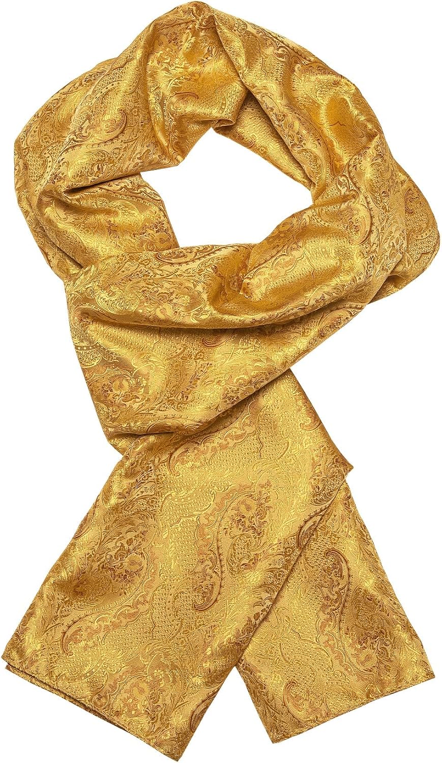 YOHOWA 2PCS Scarf Necktie Set Men/Women Fashion Silk Lightweight Feeling Print Soft Scarves Neckerchief Wraps Gift image 3