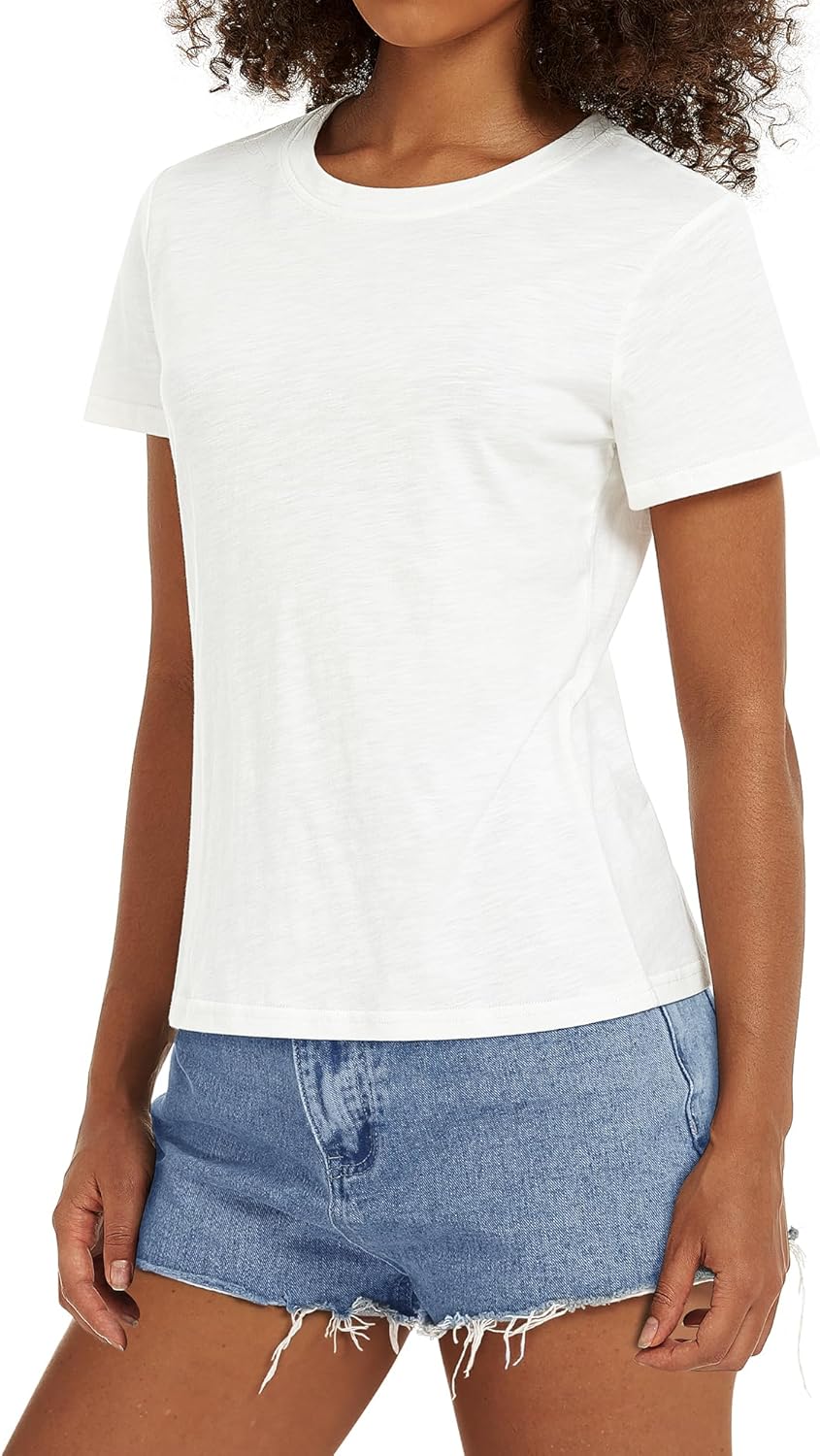 Stelle Women T Shirts Crew Neck Short Sleeve Shirts Soft Summer Classic Fit Tees - Image 2