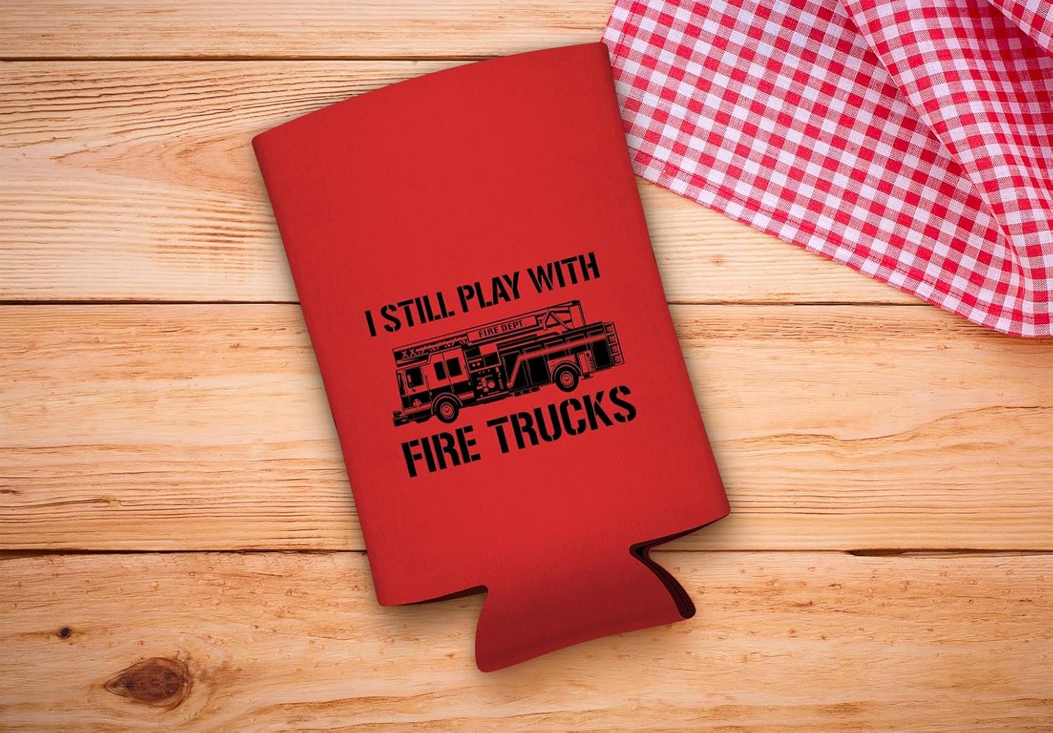 Fire Fighter Gifts For Son Firefighter I Still Play With Fire Trucks 12-Pack Ultra Slim Can Thermocoolers
