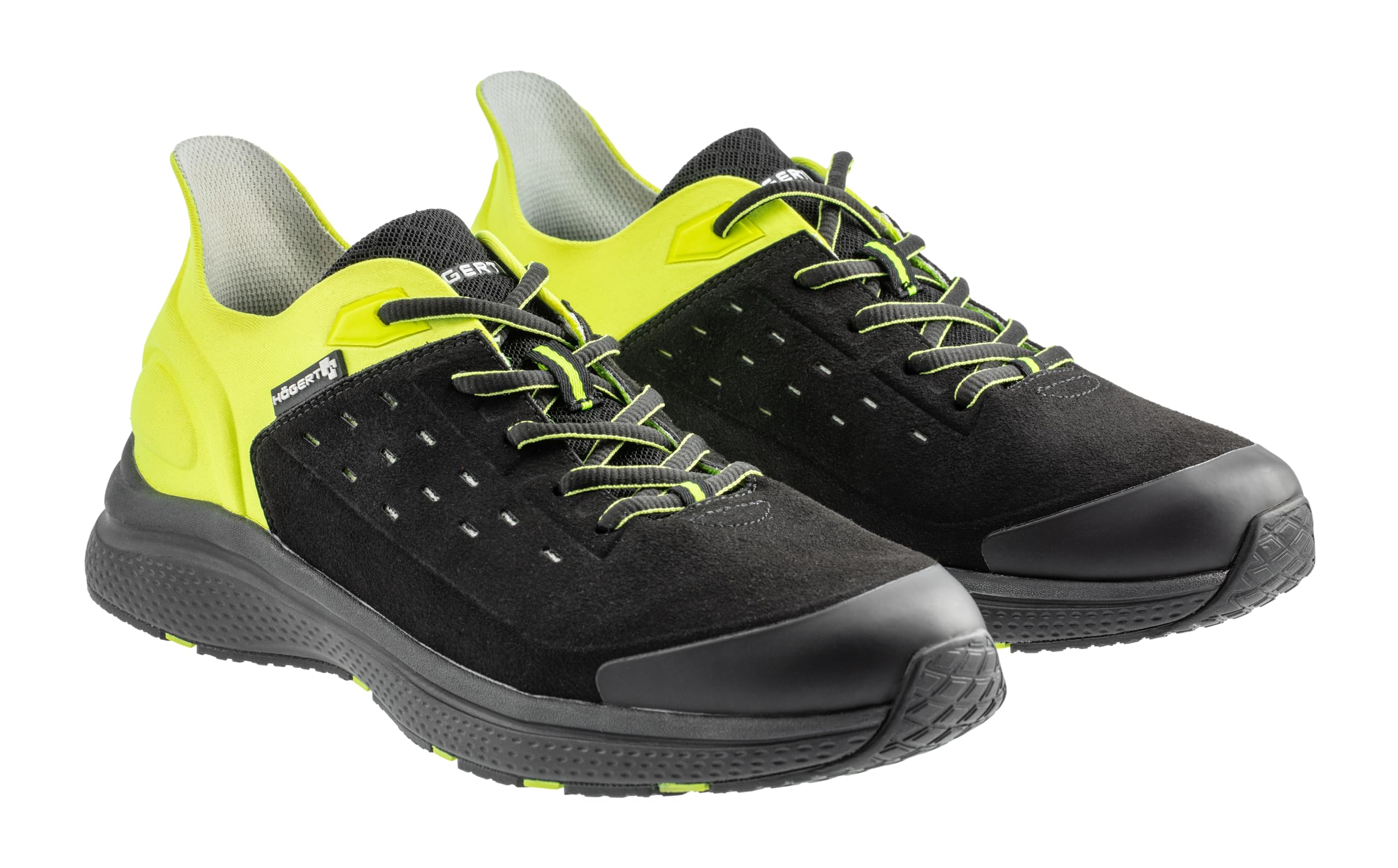 Högert Technik, Sauten Leichte Sicherheitsschuhe O1 FO SR Schwarz/Gelb Hi-Vis 42, Scarpe Antinfortunistiche Leggere, Nero Giallo, EU