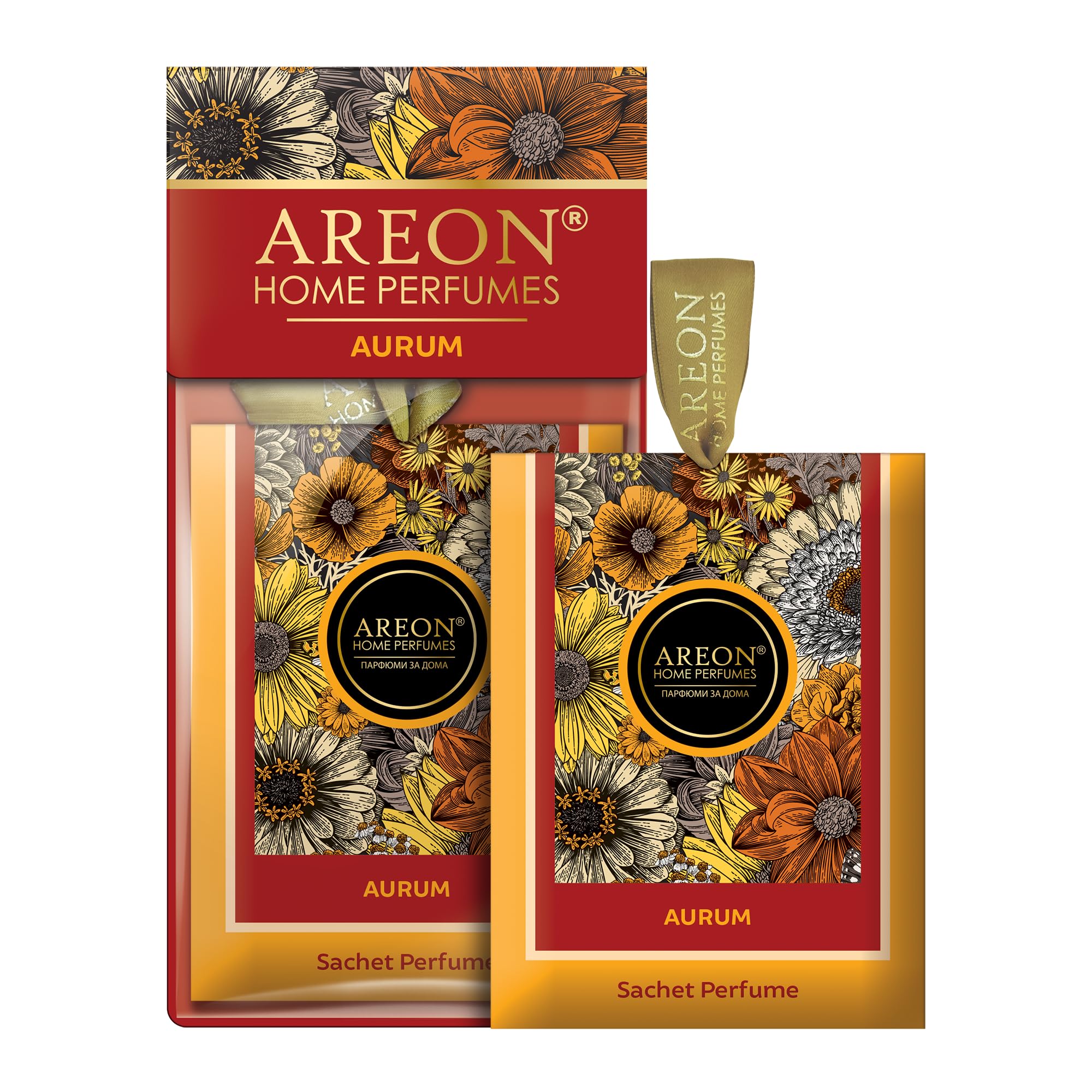 Areon Sachet Perfume Premium Aurum- Air Freshener For Home & Office | Refresh Every Interior - Car, Office Or Your Home| Eliminate Odors And Refresh The Air