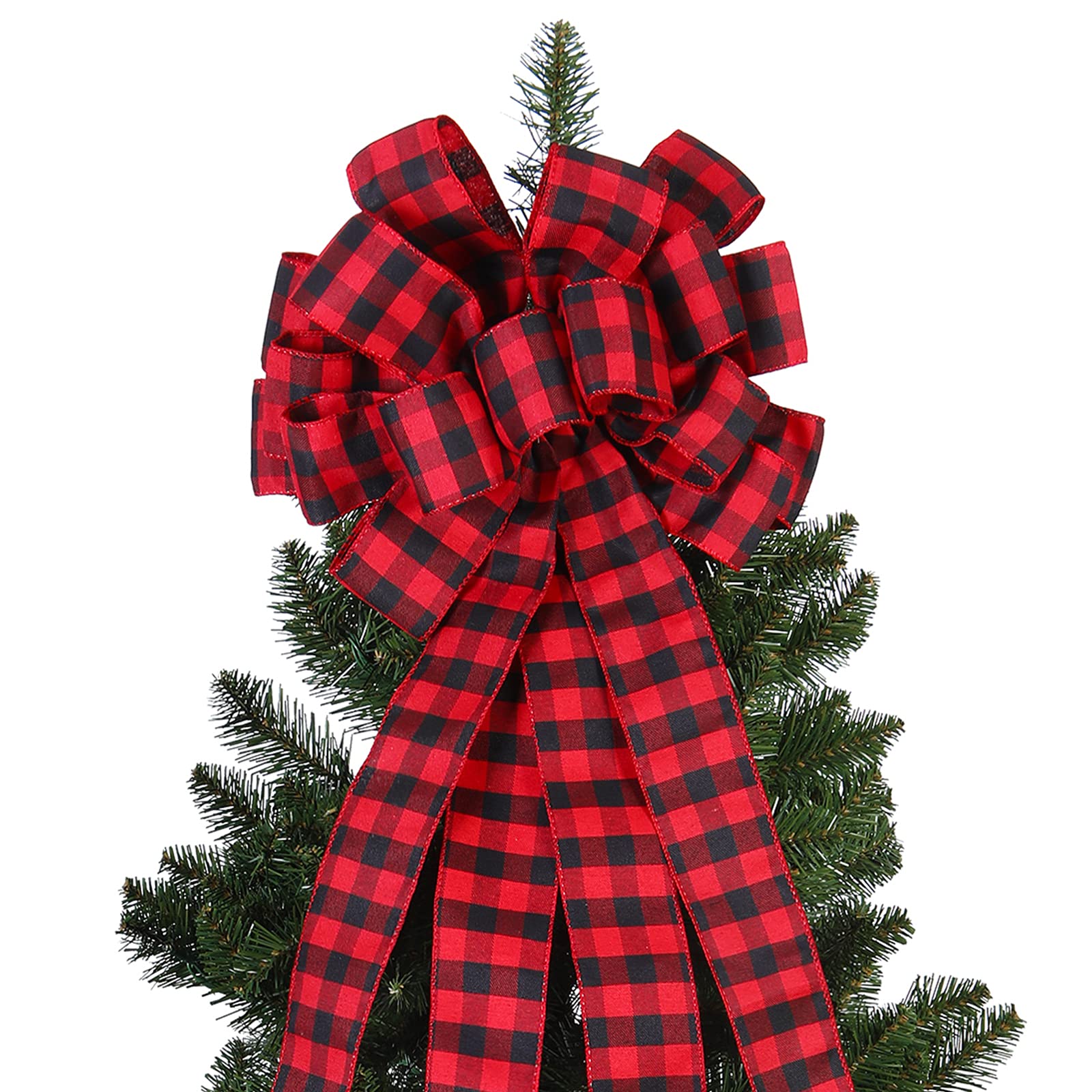 buffalo plaid tree topper
