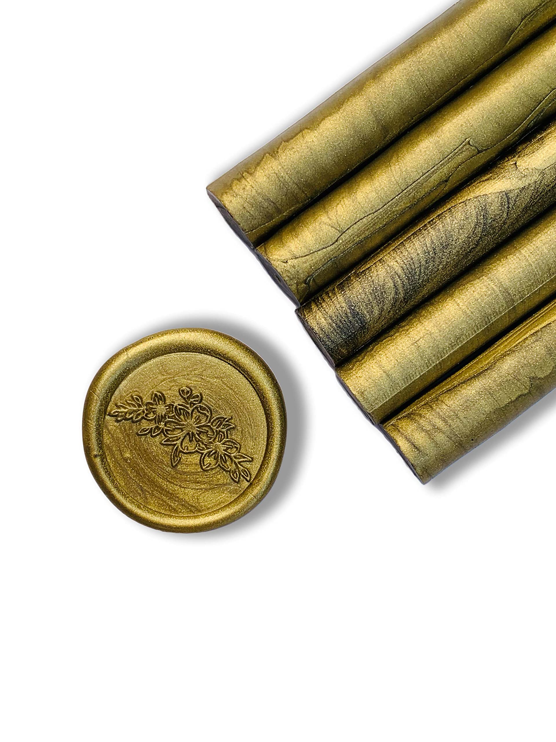 The Frayed Letters 5 Pieces Glue Gun Sealing Wax Sticks for Retro Vintage Wax Seal Stamp and Letter, Great Invitations, Cards Envelopes, Snail Mails, Wine Packages, Gift Wrapping