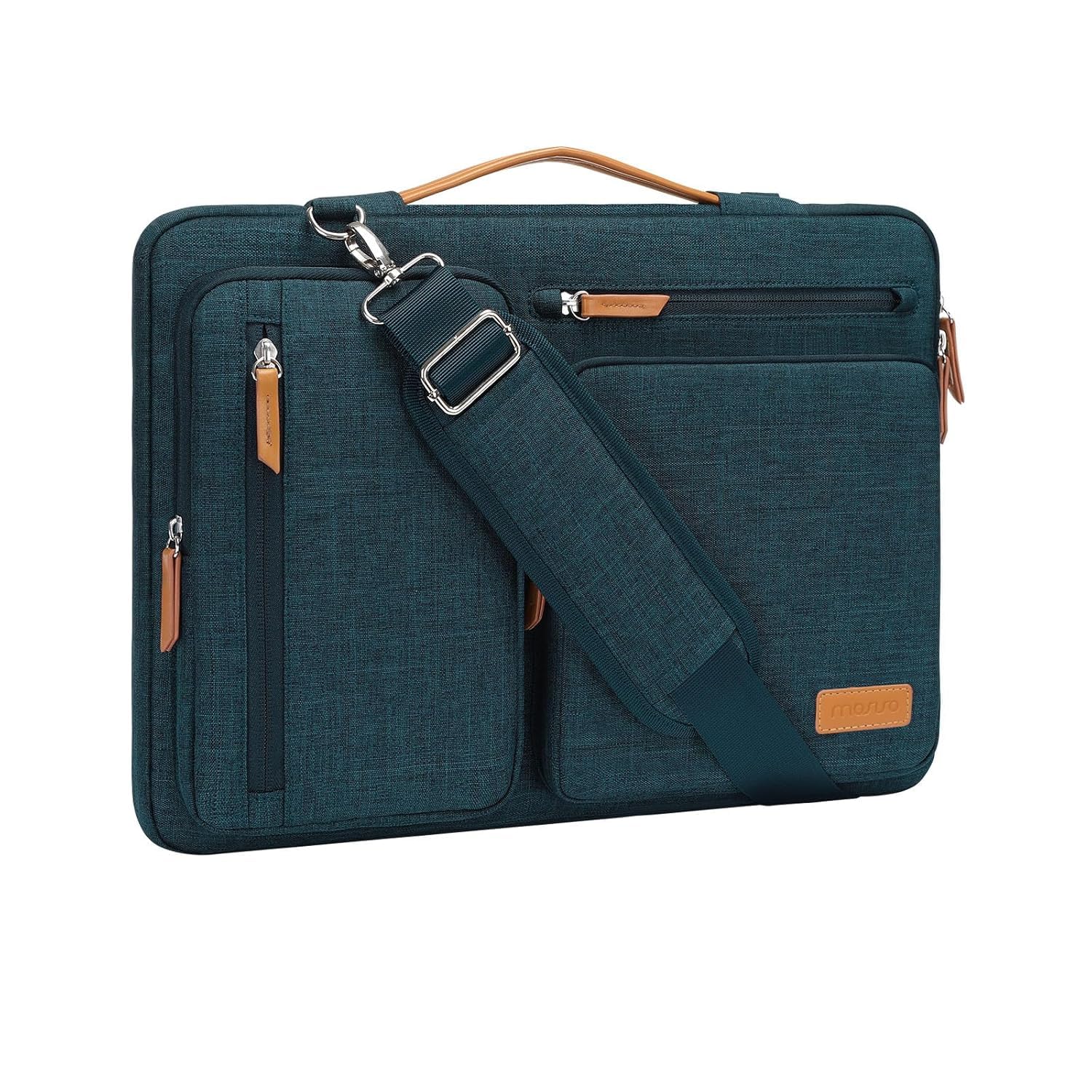 Ferkurn Laptop Messenger Bag for Men | Convertible Large Backpack for Office & Travel | Oxford Fabric | Multi-Pocket Laptop Briefcase & Sling Bag (Black)-image-37