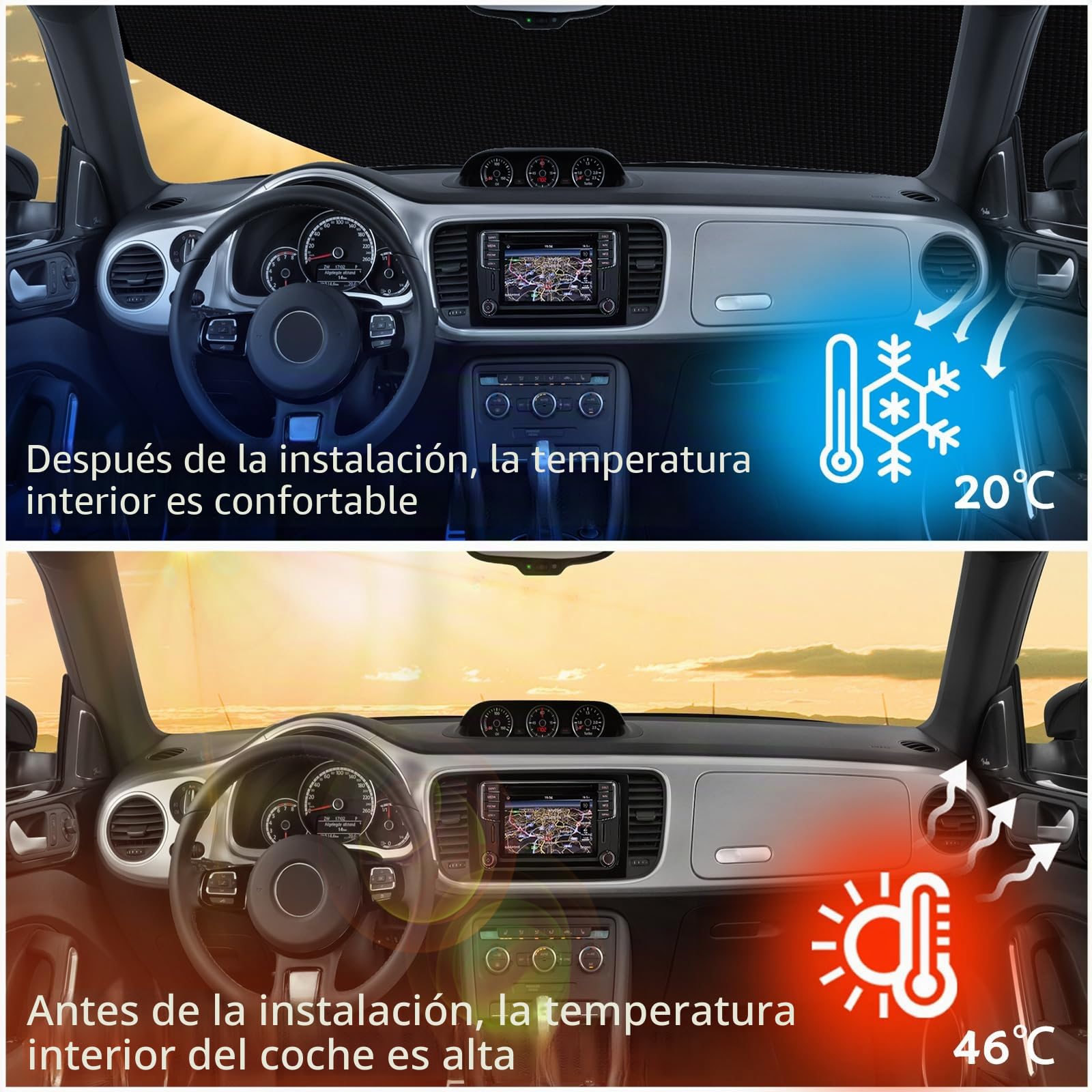 Funda Impermeable para Coche para Mercedes Benz Clase A 2012-2017, 6 Capas para Exteriores, Cubierta Completa para automóvil, protección contra el Sol, Lluvia, Rayos UV, Polvo, con Cremallera de
