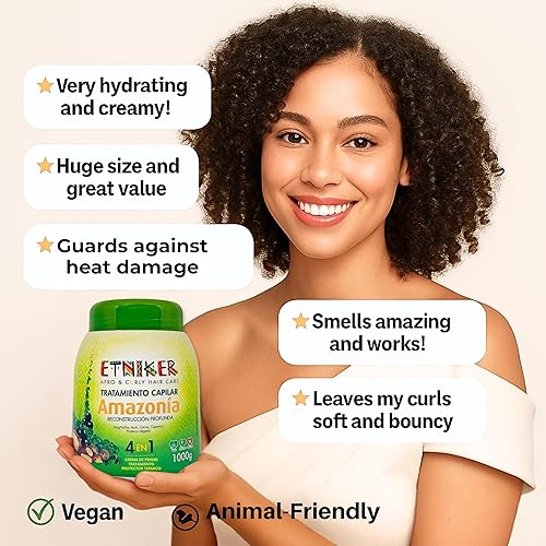 Miniatura 6 de Etniker Tiendaia Tratamiento capilar Mascarilla acondicionador profundo para el cabello con nuez de magdalena cacay acai cupuaçu y proteína para una