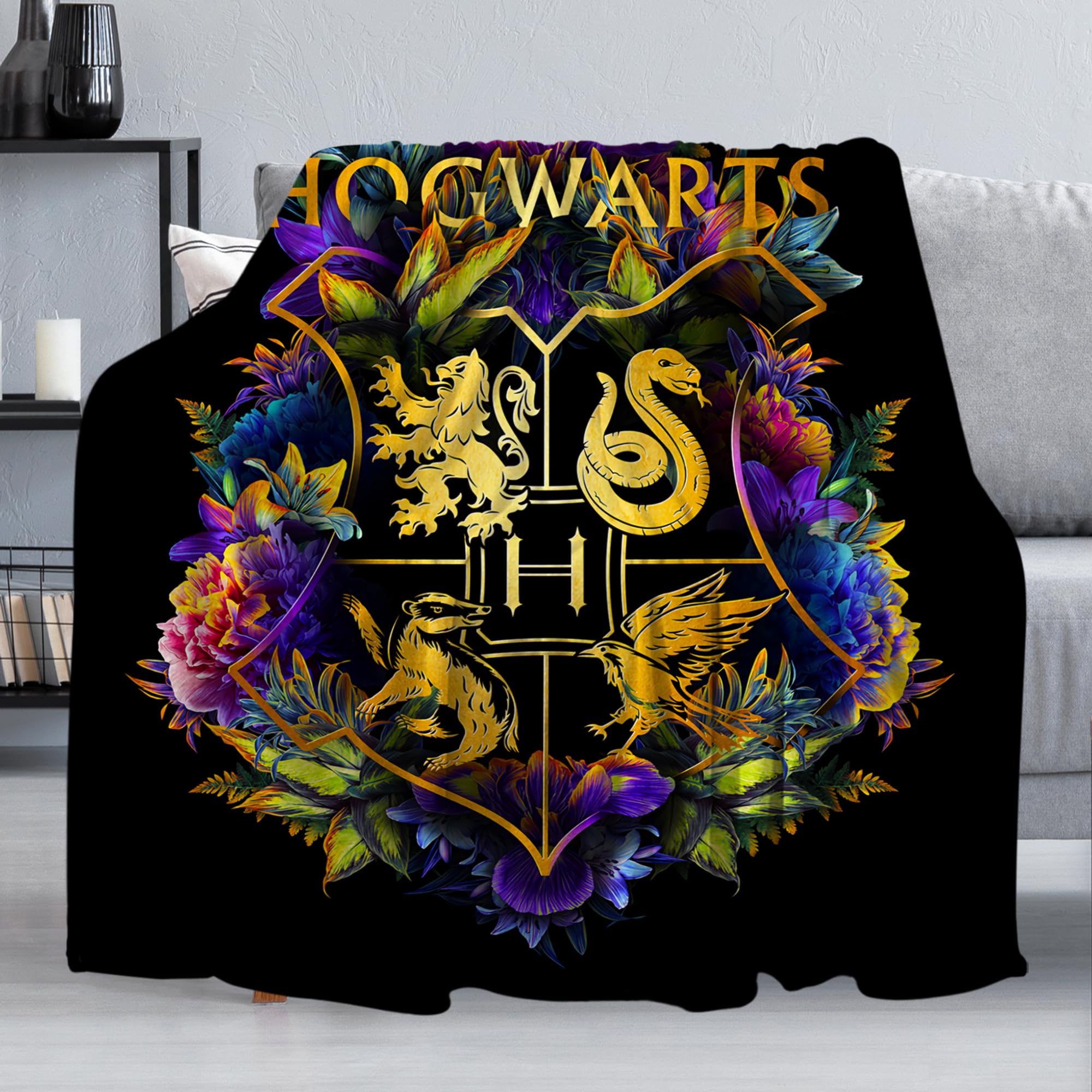 Magic Throw Blanket, Colleges Decorations Blankets and Throws, Fuzzy Cozy Soft Warm Flannel Fleece Winter Blanket for Bed Couch Sofa Adult Kids 40x50 Inches