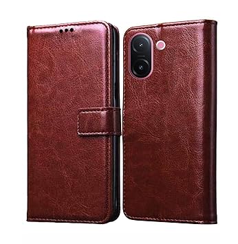 Erotic Flip Wallet Case Cover for Vivo V60e - Cherry Brown