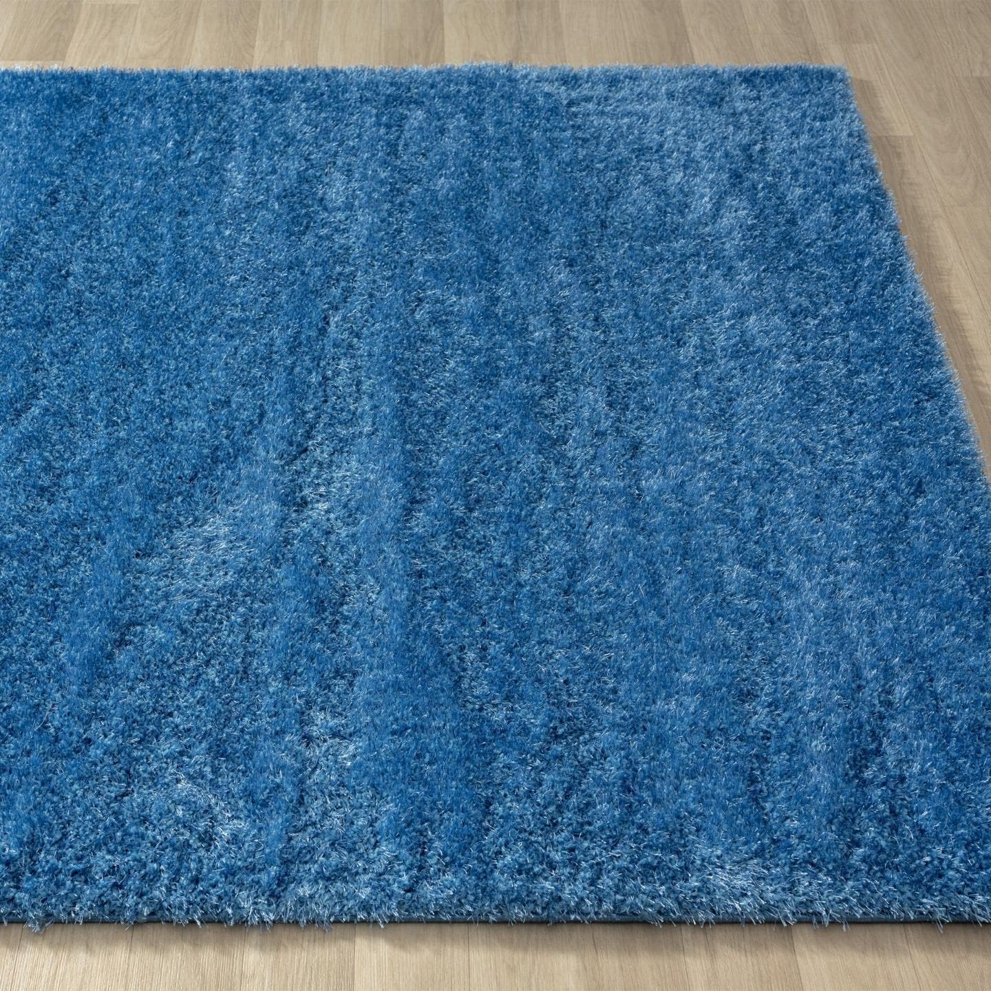 Cornflower Blue 5' x 7' Solid Shag Area Rug