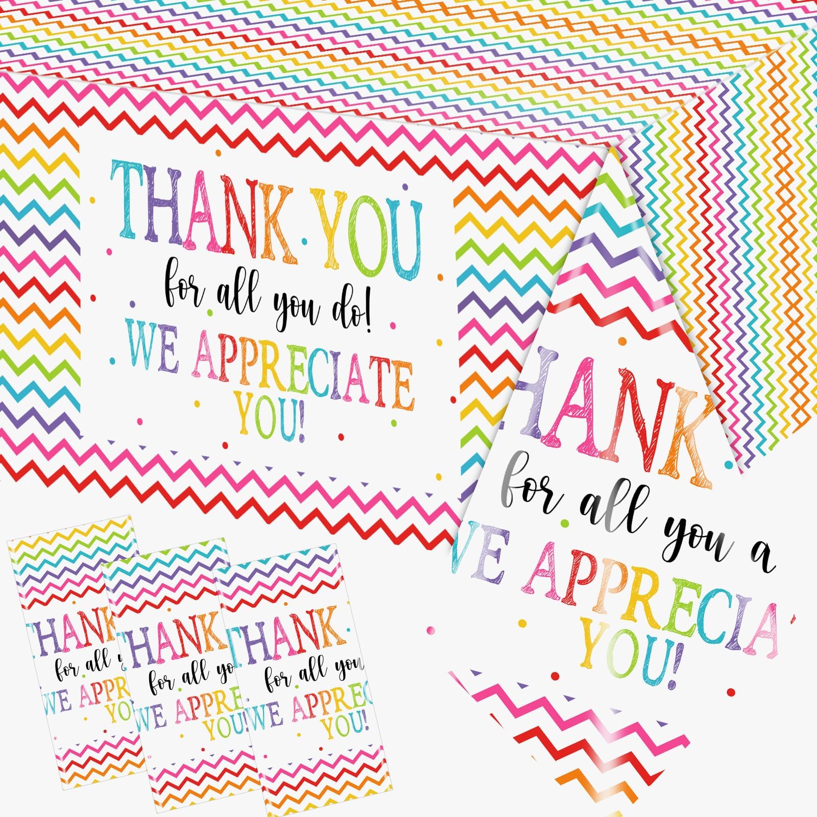 3Pcs Thank You Table Cloth Plastic We Appreciate You Table Cover Rectangle Appreciation Tablecloths Thankful Decor Grateful to Employee Teacher Doctor Thanksgiving Decor, 70.8" x 42.5"