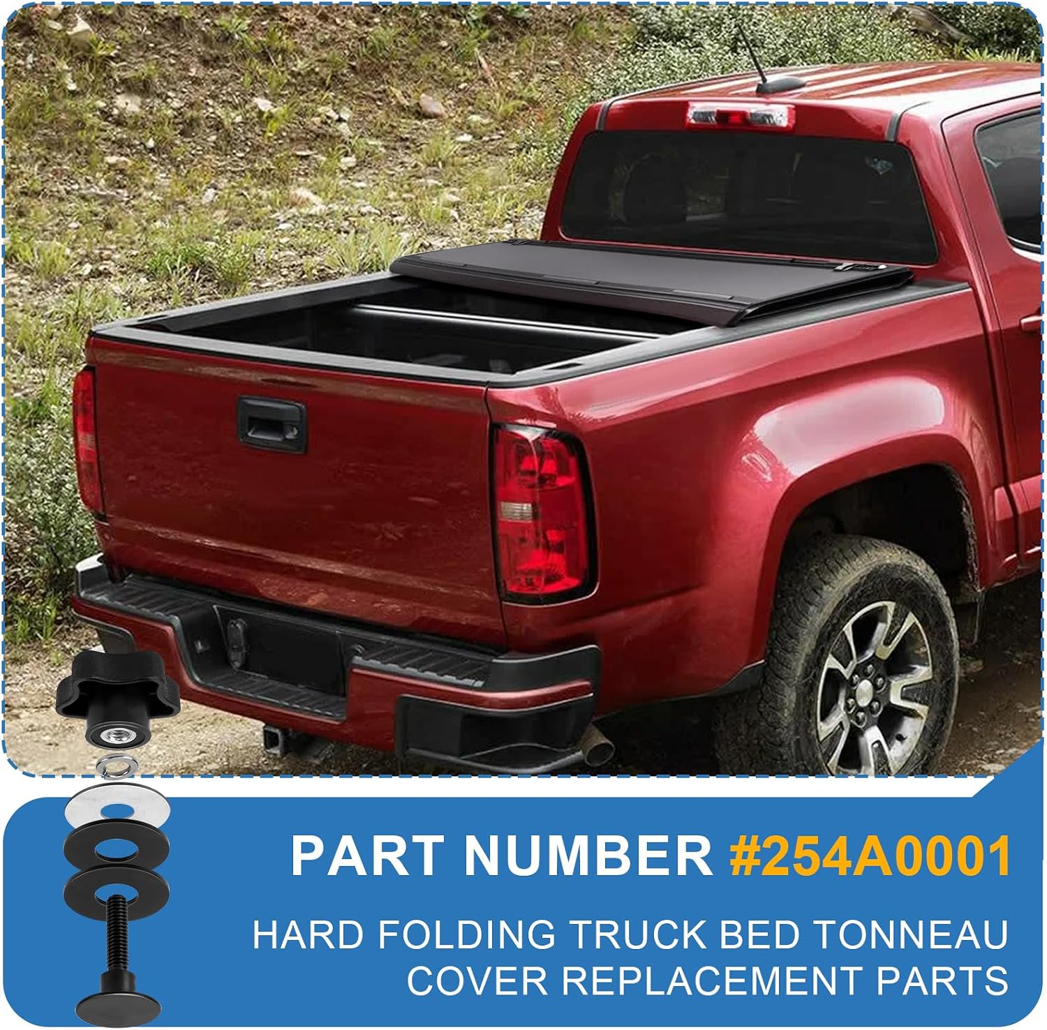 254A0001 Tonneau Cover Clamp Service Kit, Elevator Bolt Assembly, Replacement for BAKFlip MX4 G2 Parts, Universal Fit for Hard Folding Truck Bed Tonneau Cover, 2 Pack