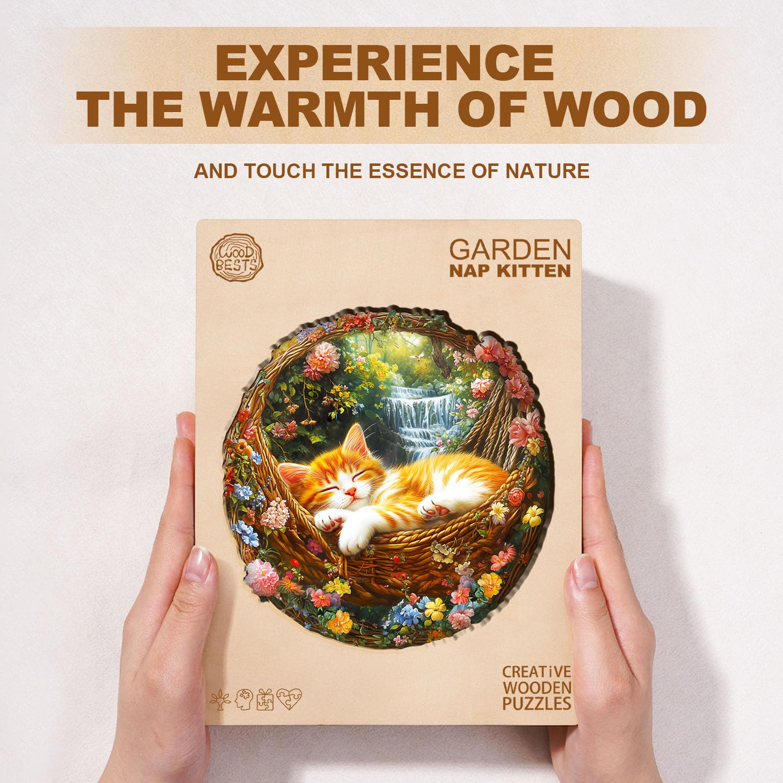 Hakumata Wooden Puzzle Adults Cats Sleeping, 280 Pieces Wooden Puzzle Gift Box - Image 3