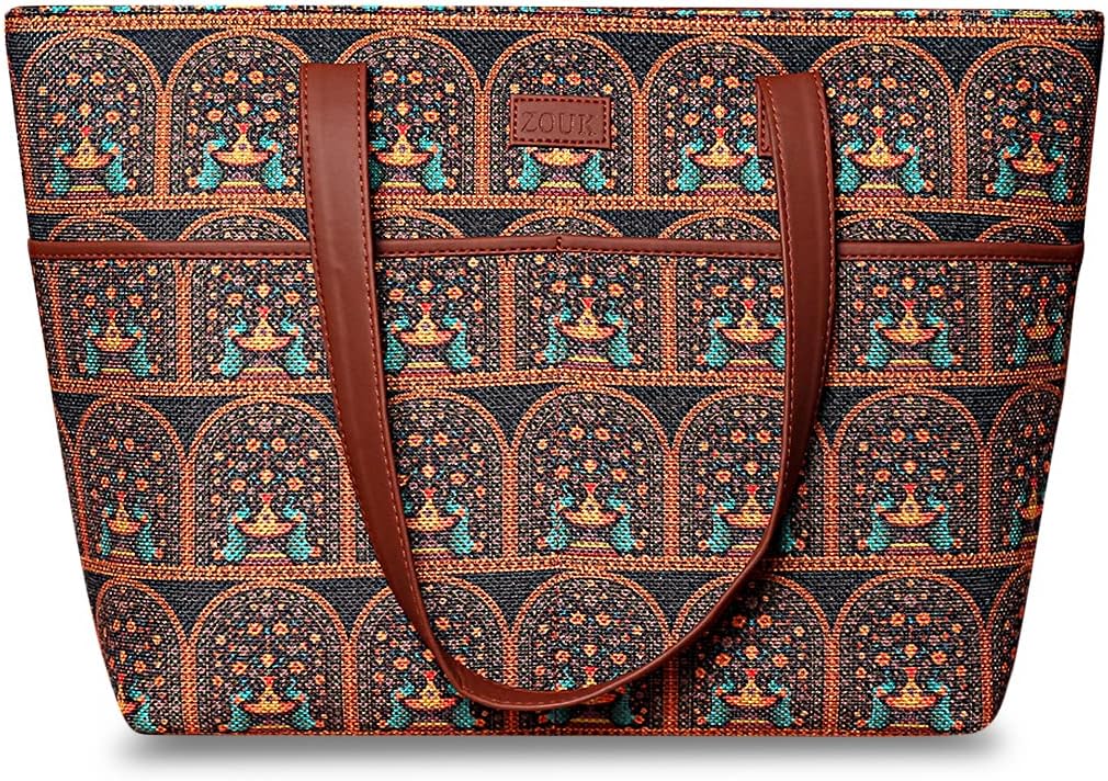 ZOUKWomen Handcrafted vegan leather Tote Bag