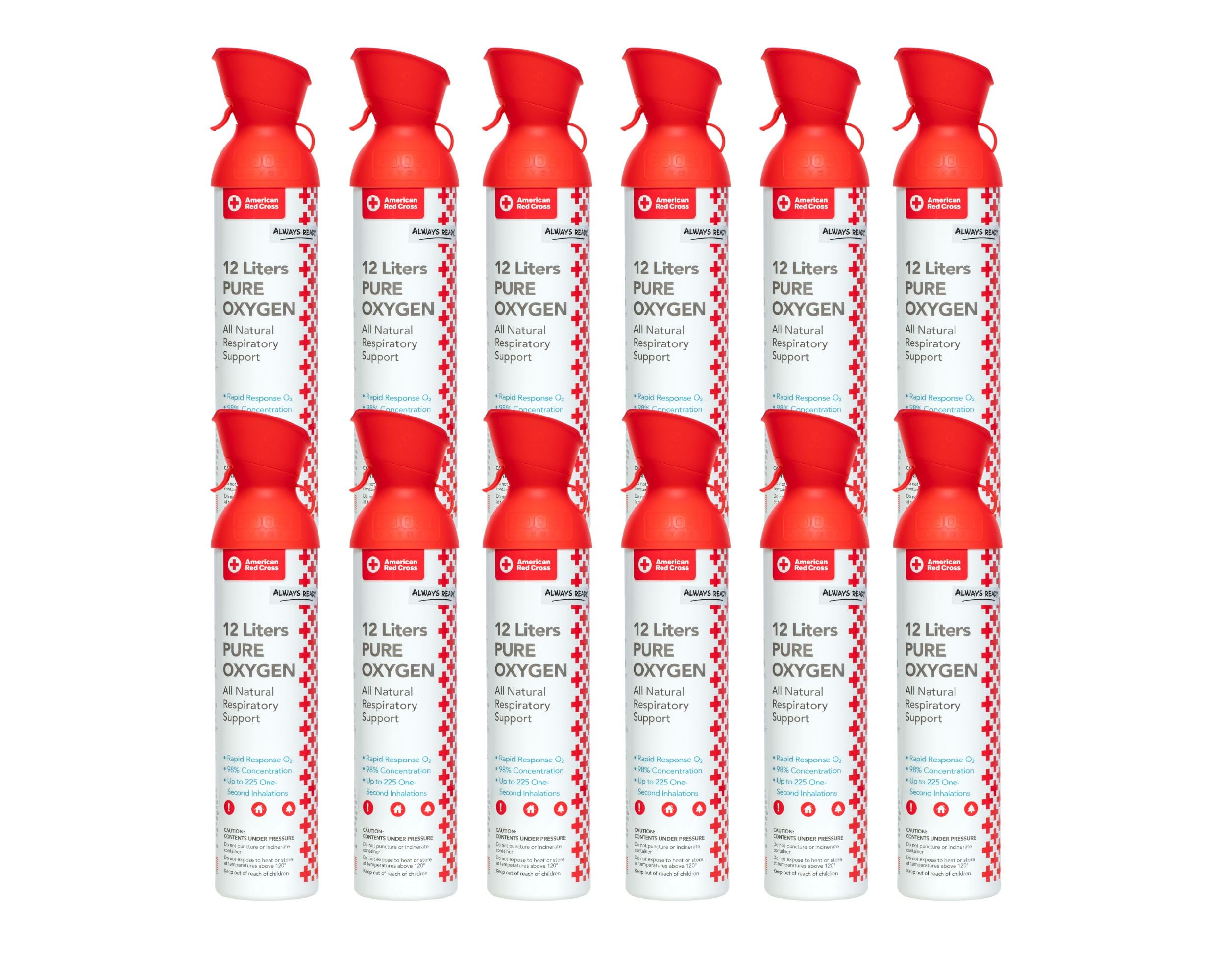 American Red Cross + Boost Oxygen | Extra Large 12L Canister (12 Pack)