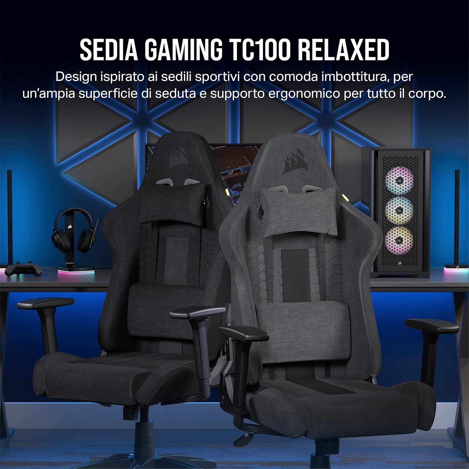 TC100 Relaxed-Rivestimento in Tessuto Gaming Chair - Sedia gaming - Immagine 3