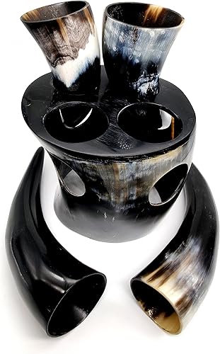 Miniatura 6 de 's The Original - Juego de cuerno vikingo auténtico hecho a mano para cerveza, Mead, Ale - Taza de jarra de inspiración medieval - Recipiente seguro