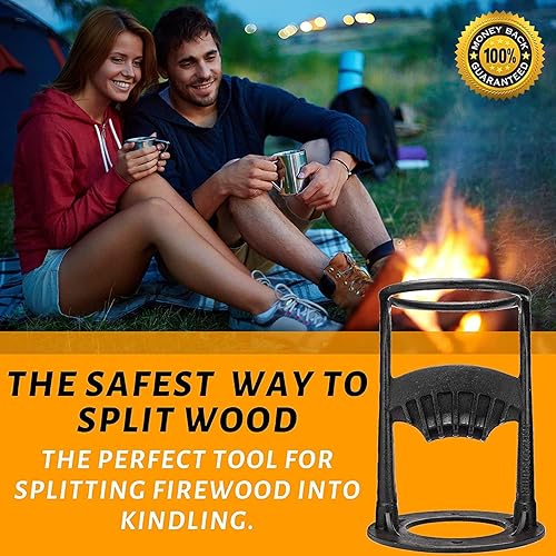 Miniatura 7 de Divisor de madera XL, divisor manual de troncos con martillo de trineo de 4 libras  Divisor de leña  Divisor de troncos  Divisor de madera manual -