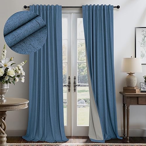 Miniatura 33 de 2 cortinas opacas blancas de 80 pulgadas de largo personalizadas, a prueba de ruido, modernas, con pestaña trasera, para cocina, sala, cabina, de